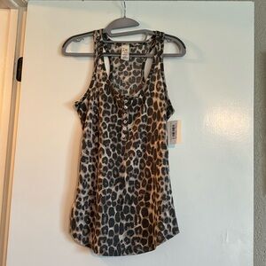 NWT 7th Ray racerback leopard print tank top